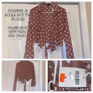 Forever 21 tie blouse
